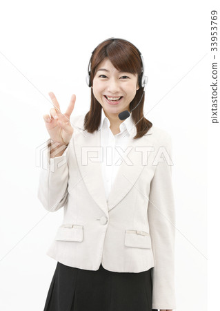 Businesswoman casual suit female white background income Businesswoman casual suit female white background income 33953769