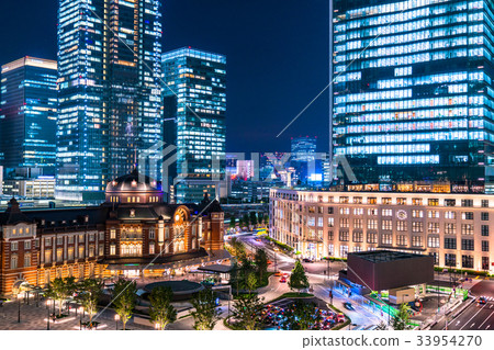 東京站丸之內夜景 東京站丸之內夜景 33954270