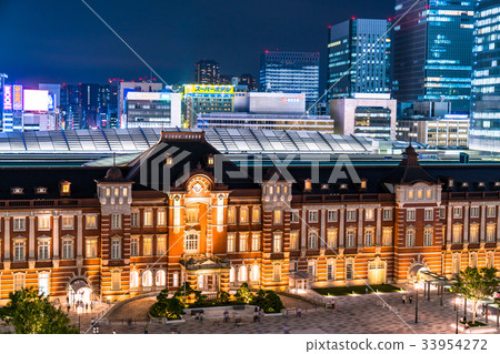 東京站丸之內夜景 東京站丸之內夜景 33954272