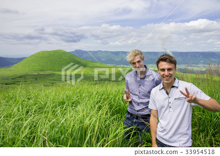 Germans sightseeing in Aso 33954518