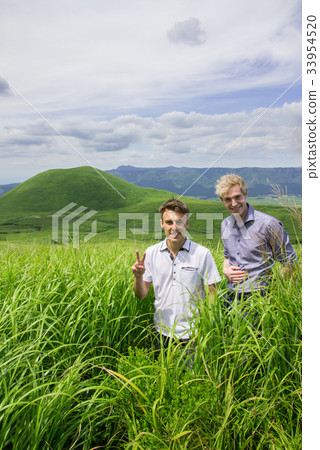 Germans sightseeing in Aso 33954520