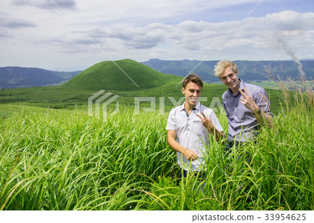 Germans sightseeing in Aso Germans sightseeing in Aso 33954625