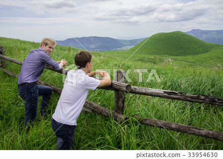 Germans sightseeing in Aso 33954630