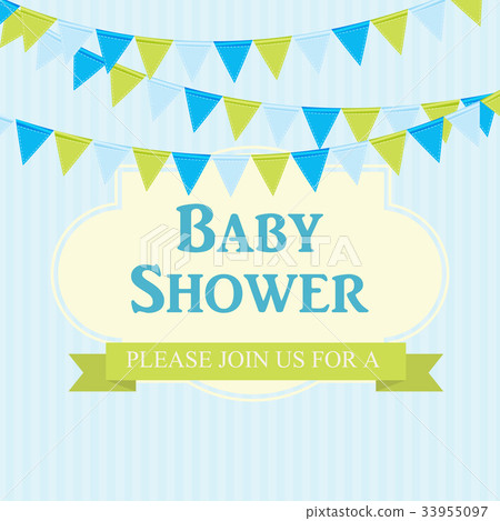 Baby Shower Invitation Vector Illustration Baby Shower Invitation Vector Illustration 33955097