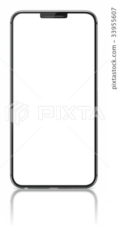 Smartphone with blank screen on white 33955607