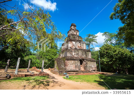 Ruins of Satmahal Prasada in Polonnaruwa 33955615