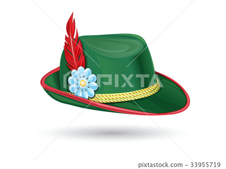 Oktoberfest hat. Tyrolean Bavarian hat 33955719
