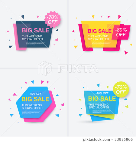 Weekend sale banner, special offer 33955966