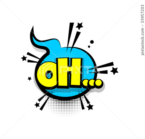 Comic text phrase pop art oh 33957203
