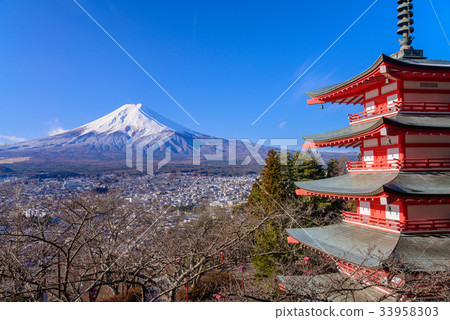 [山梨縣]富士山從新山山淺間公園造雪 33958303