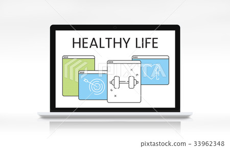 Healthy lifestyle fitness website homepage application Healthy lifestyle fitness website homepage application 33962348