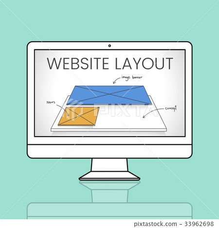 Network connection graphic overlay background on computer screen Network connection graphic overlay background on computer screen 33962698