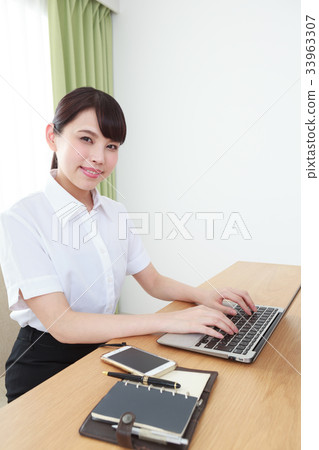 Home business young woman Home business young woman 33963307
