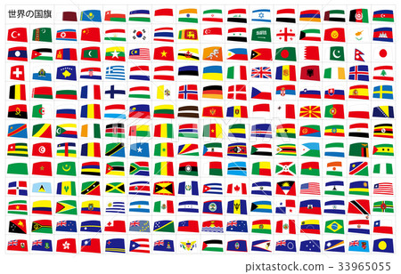 Flag waving frame of the world 33965055