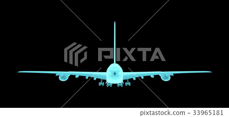 Airplane. Xray image Airplane. Xray image 33965181