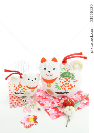 New Year's card material White background Parent-child Vertical New Year's card material White background Parent-child Vertical 33966120