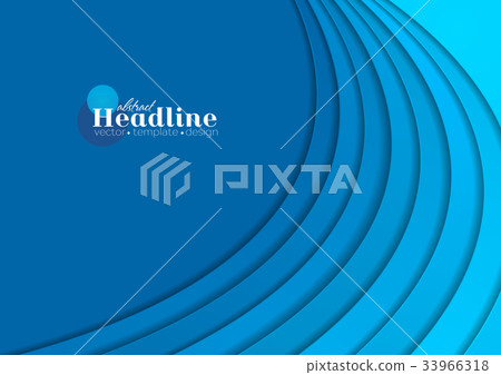 Blue corporate wavy abstract background - Stock Illustration [33966318 ...