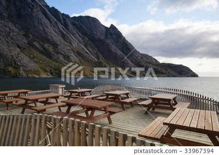 Picnic area in Nusfjord, Norway Picnic area in Nusfjord, Norway 33967394