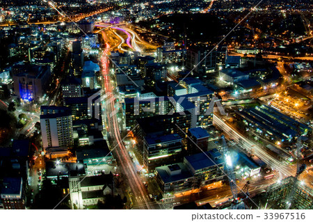 Auckland Night view aerial panorama Auckland Night view aerial panorama 33967516