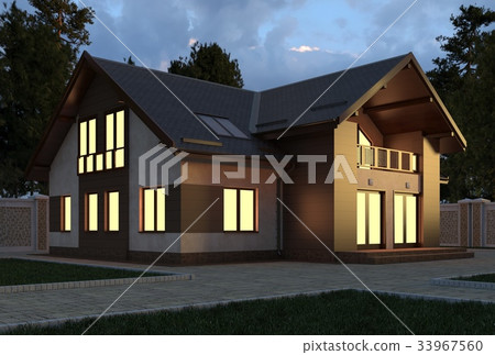 House 3d Illustration 33967560