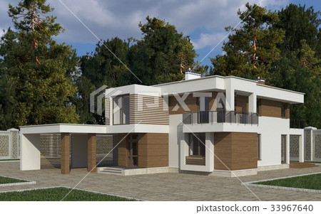 Building Photo Realistic Render 3D Illustration 33967640