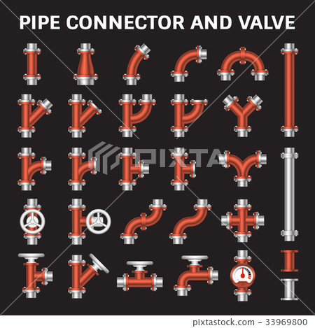 Pipe Connector Vector 33969800