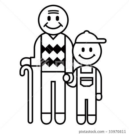 Grandpa and grandson Grandpa and grandson 33970811