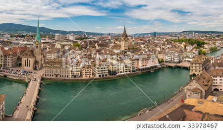 Zurich city skyline panorama, Switzerland 33978467