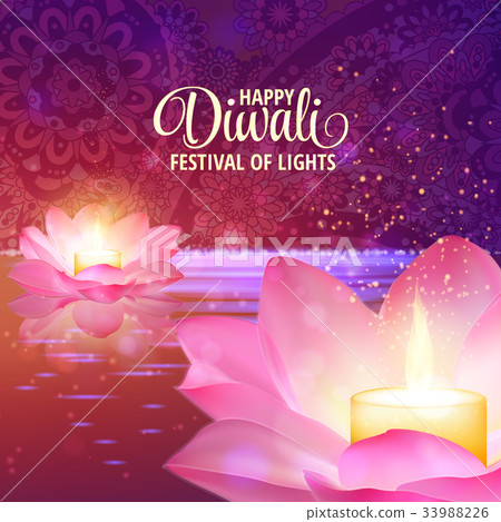 Diwali greeting background. 3D Vector. Festival of Diwali greeting background. 3D Vector. Festival of 33988226