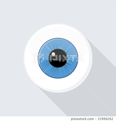 human eyeball. Eye with bright blue 33998262