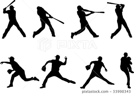 baseball silhouettes collection 4 33998343