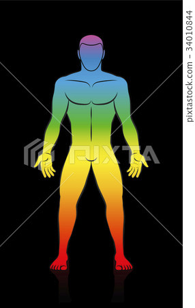 Male Body Rainbow Colors Black Male Body Rainbow Colors Black 34010844