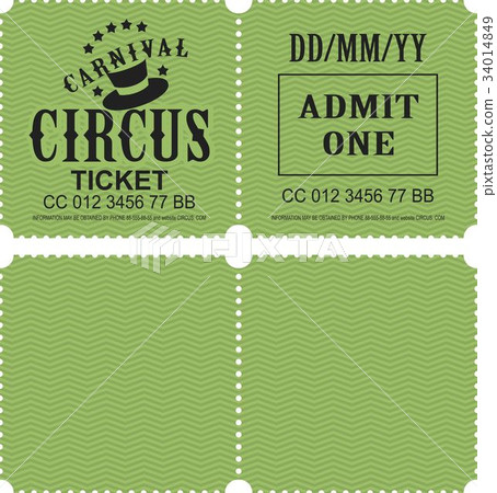 Circus ticket vector 34014849