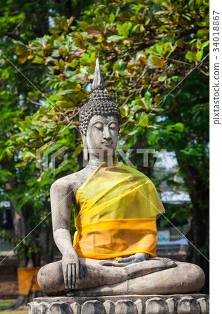 Buddha of statue in Ayutthaya Thailand Buddha of statue in Ayutthaya Thailand 34018867