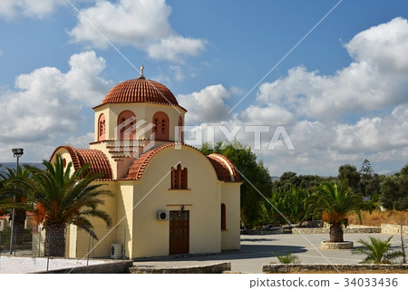 Beautiful little Greek chapel. Crete - Greece. 34033436