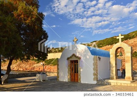 Beautiful little Greek chapel. Crete - Greece. Beautiful little Greek chapel. Crete - Greece. 34033461