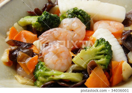 Stir fried shrimp broccoli Stir fried shrimp broccoli 34036001