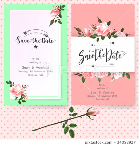 Save the date card, wedding invitation, greeting Save the date card, wedding invitation, greeting 34058927