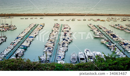 Aerial view of the Marina at the harbour Aerial view of the Marina at the harbour 34063487