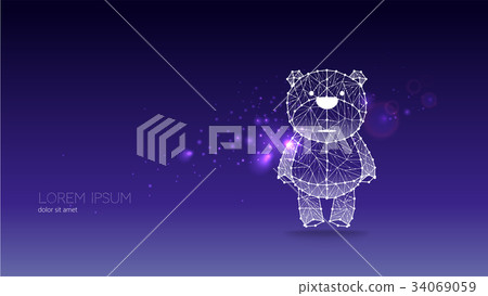 Abstract vector illustration of bear Abstract vector illustration of bear 34069059