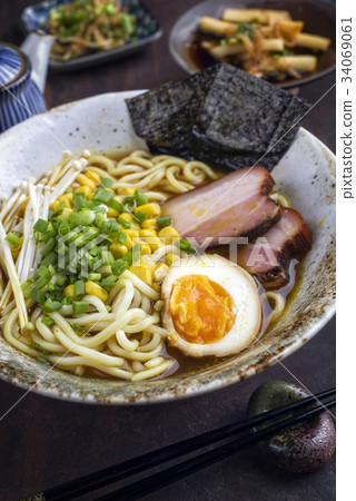 Ramen Yakibuta with Enoki and Egg Ramen Yakibuta with Enoki and Egg 34069061