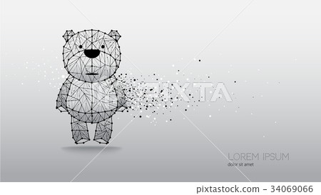 Abstract vector illustration of bear Abstract vector illustration of bear 34069066