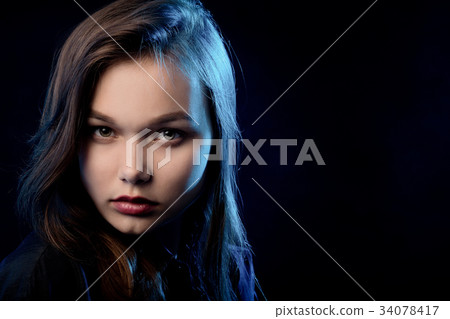 sad female portrait 34078417