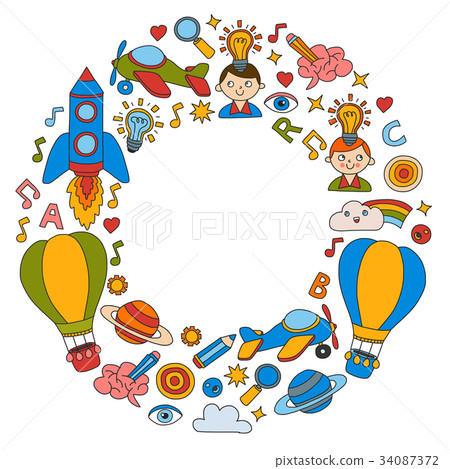 Knowledge Imagination Fantasy Kids drawing style 34087372