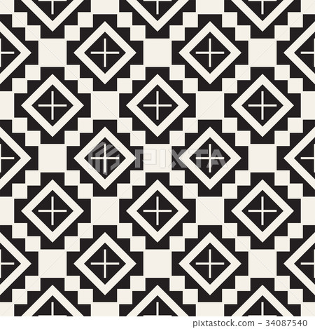 Seamless tracery pattern. Repeated stylized Seamless tracery pattern. Repeated stylized 34087540