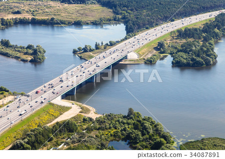 Baltic Highway over Moskva river in Moscow 34087891