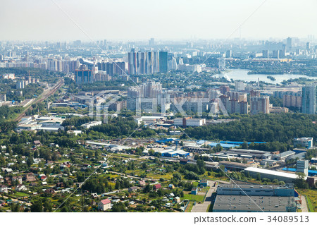 above view of Krasnogorsk district in Moscow 34089513