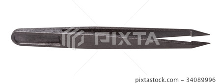 black plastic anti-static tweezers with sharp tips 34089996