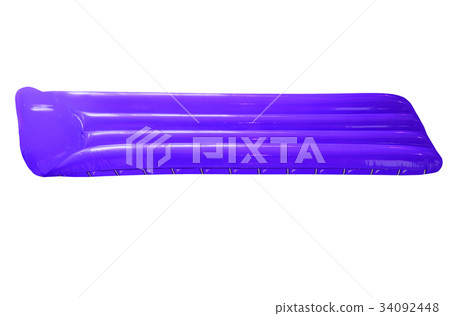 Purple inflatable floating pool raft mattress. 34092448