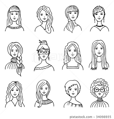 Set of isolated people images 34098935